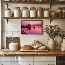 Sunset Harbor Serenity Poster