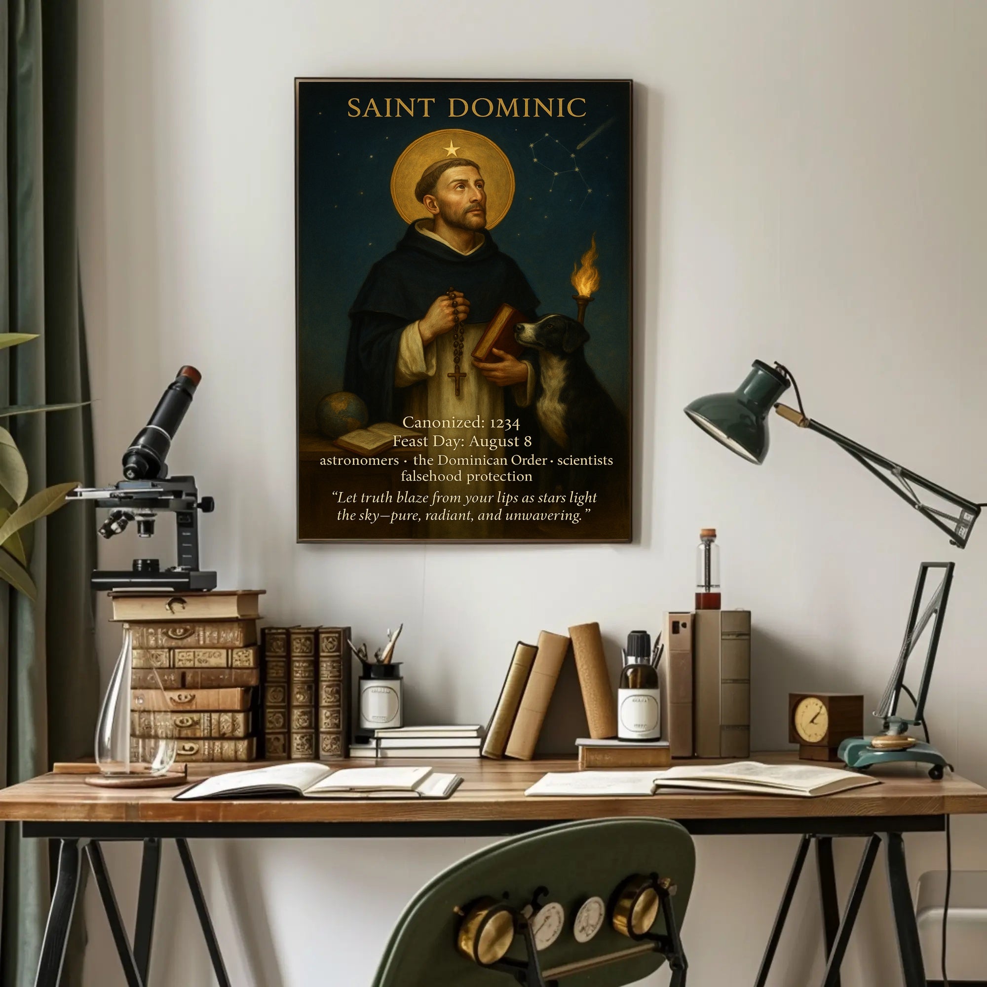 Saint Dominic Classic Vintage Religious Heritage Poster