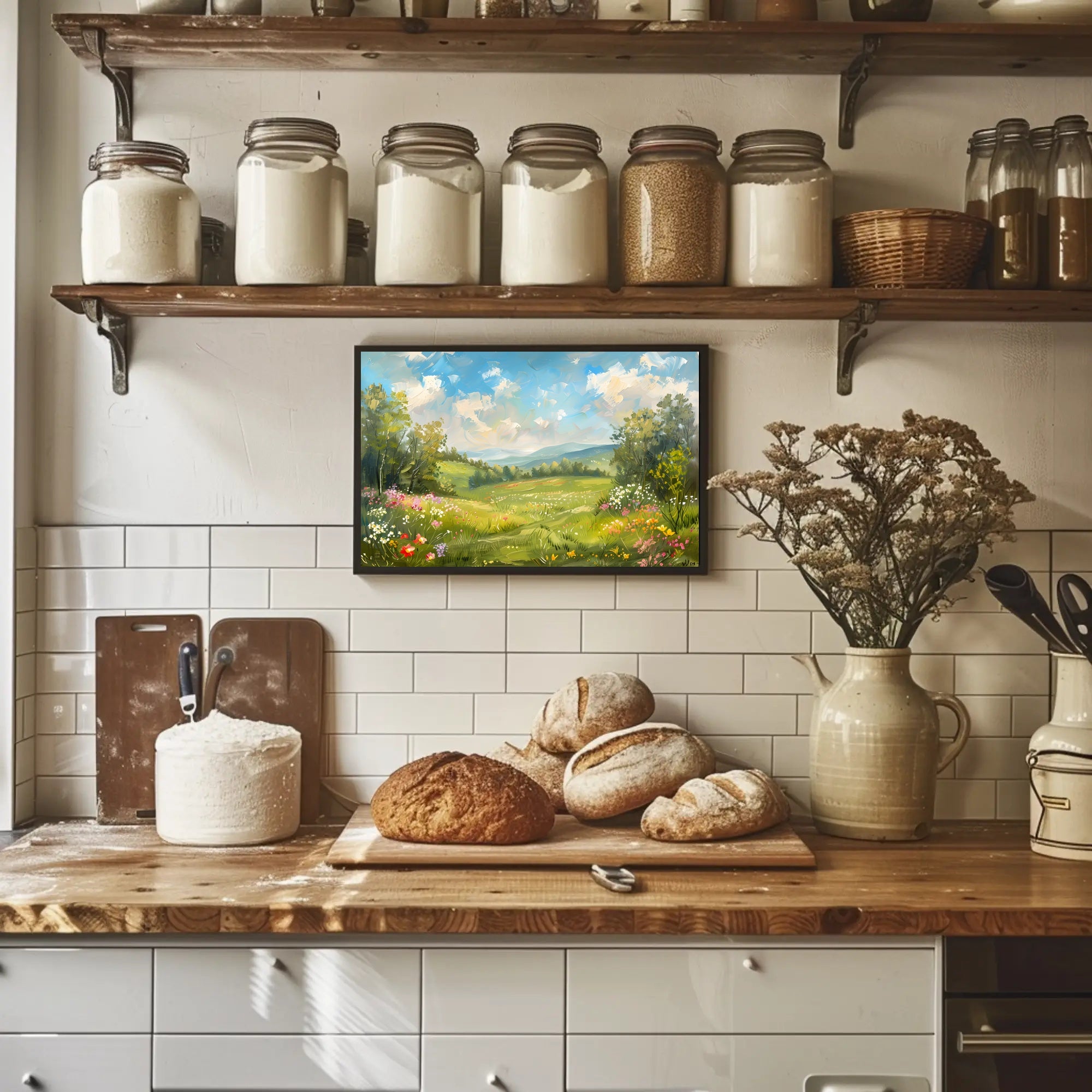 Serene Meadow Blossoms Poster