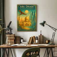 Abu Dhabi Cityscape Jewel of the Emirates Cultural Poster