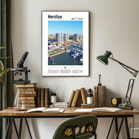 Herzliya Marina Escape: Inviting Urban Travel Poster PosterGoat