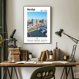 Herzliya Marina Escape: Inviting Urban Travel Poster PosterGoat