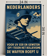WWII Rallying Call Against Bolshevism Propaganda Poster