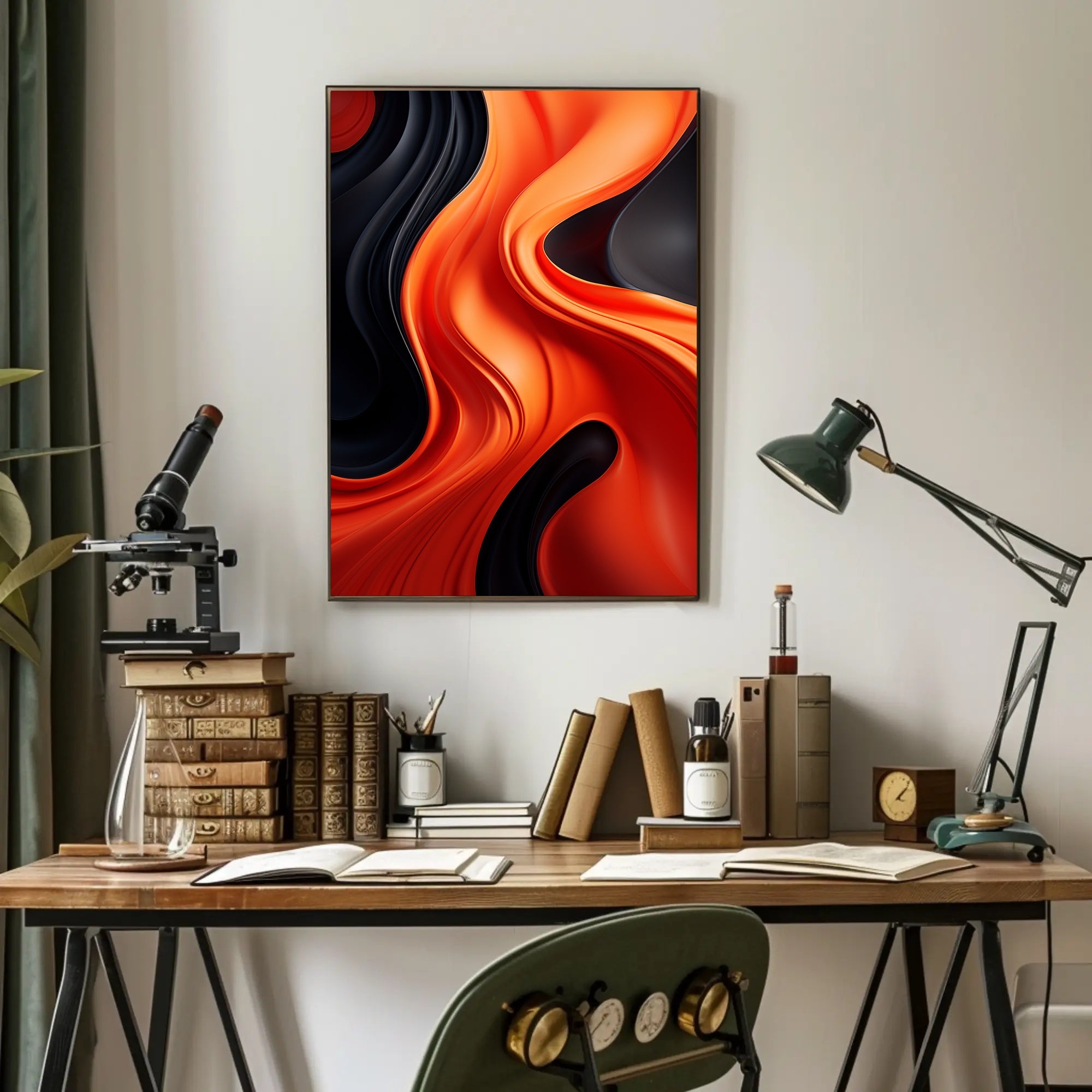Abstract Waves Of Color Abstract Poster
