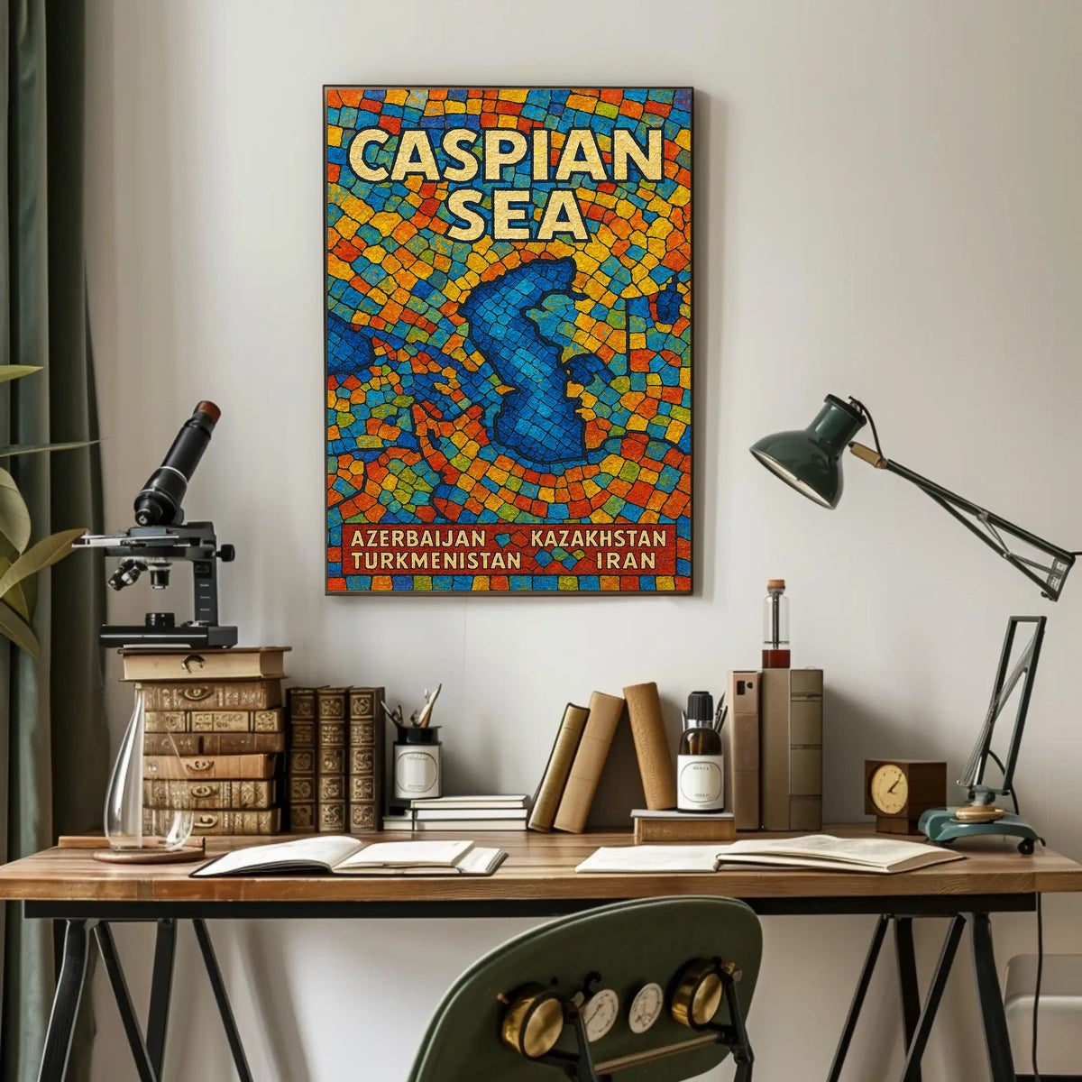 Caspian Sea Mosaic Poster
