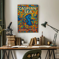 Caspian Sea Mosaic Poster