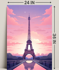 Eiffel Tower At Sunset Poster