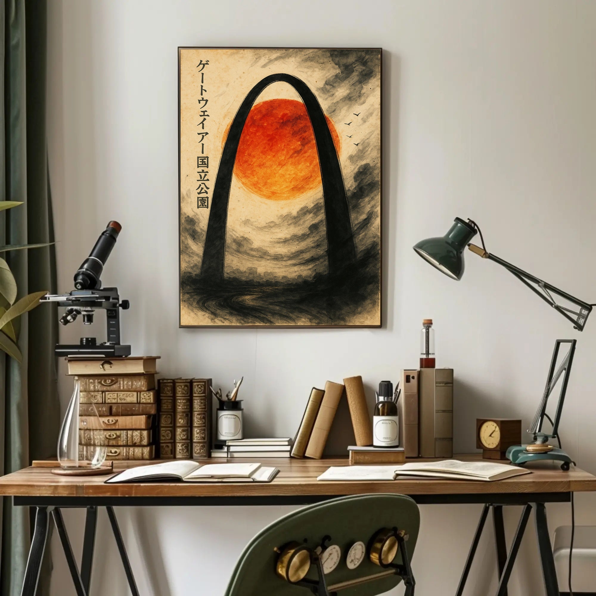 Gateway Arch Sunset: Artistic National Park Poster