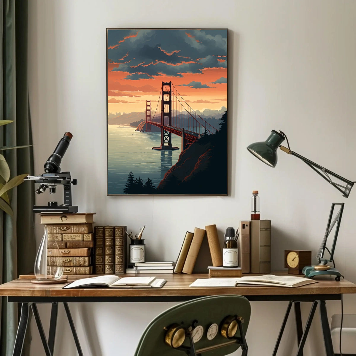Golden Gate Suspension Bridge Art Print - Travel Poster