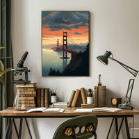 Golden Gate Suspension Bridge Art Print - Travel Poster
