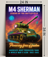 M4 Sherman Legend of the Battlefield Poster PosterGoat