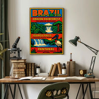 Brazil's Wonders Vintage Travel Poster Art Print