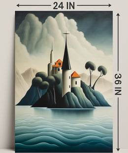 Enchanted Island Fortress Poster PosterGoat