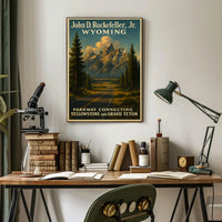 John D. Rockefeller, Jr. Wyoming Poster