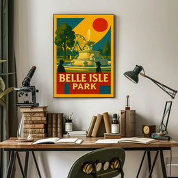 Belle Isle Vintage Travel Art Poster
