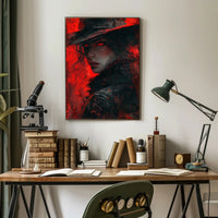 White Fox on Snowy Cliff Fantasy Poster PosterGoat