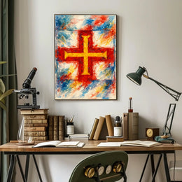 Vibrant Cross Poster