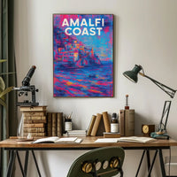 Amalfi Coast Poster Wall Art 18x24 Scenic Coastal Decor