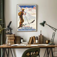 Skiing in the Dolomites Poster PosterGoat