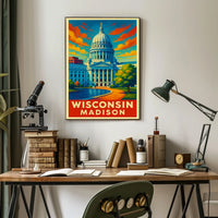 Wisconsin State Capitol Madison Poster