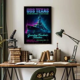 USS Texas Battleship Valor Historical or Presidential Poster