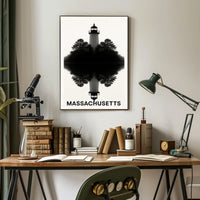 Massachusetts Lighthouse Reflection Poster