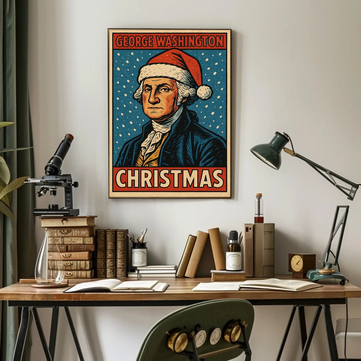 George Washington Christmas Poster