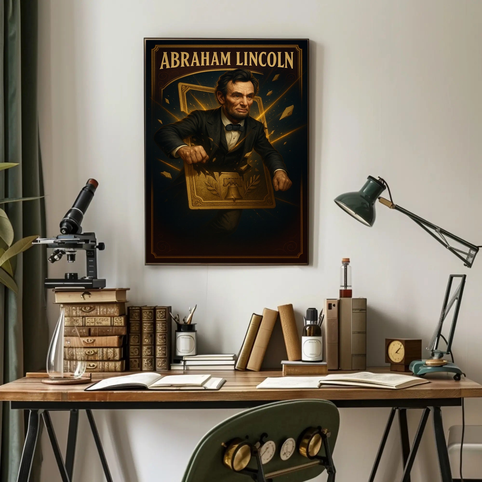 Iconic Leadership and Legacy in Historical or Presidential Poster