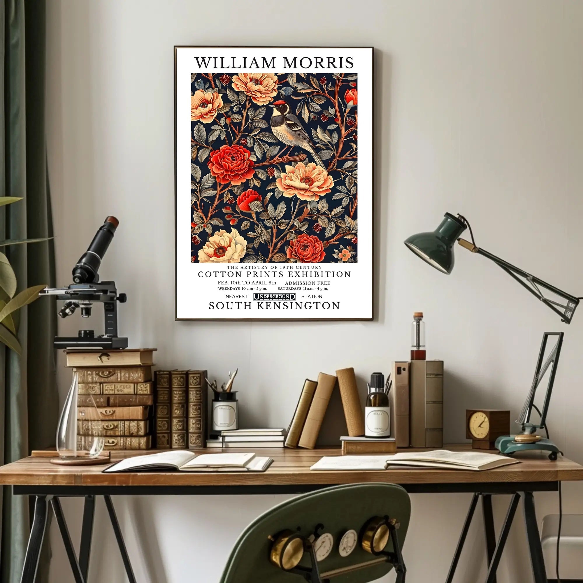 19th Century William Morris Art Exhibition Cultural Poster