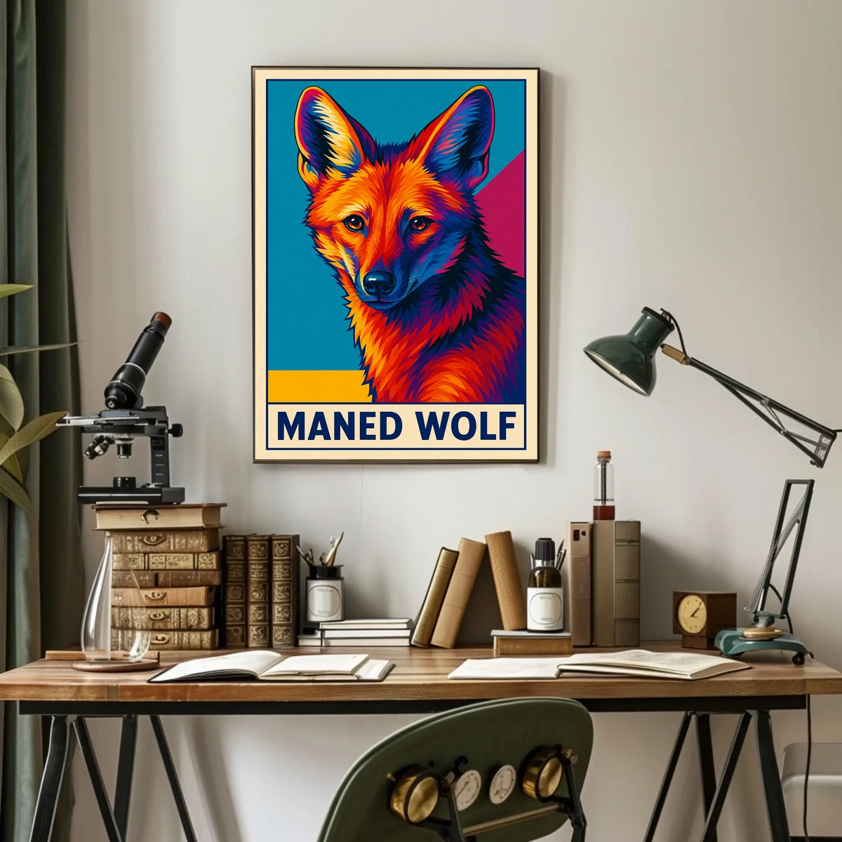 Maned Wolf Poster