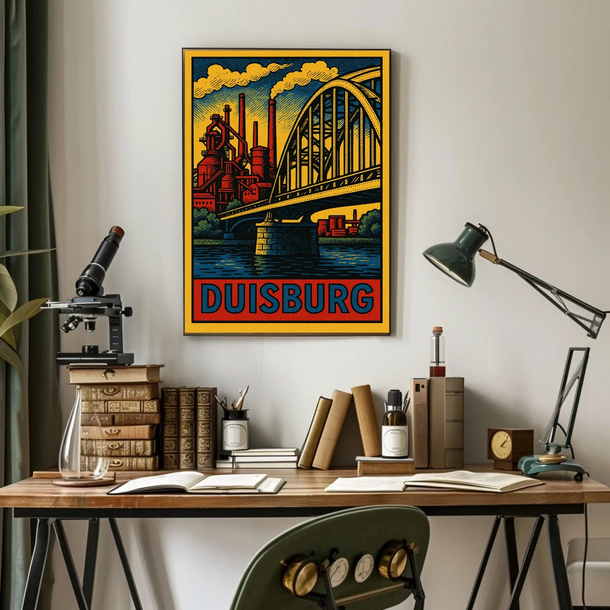 Duisburg Industrial Scene Poster