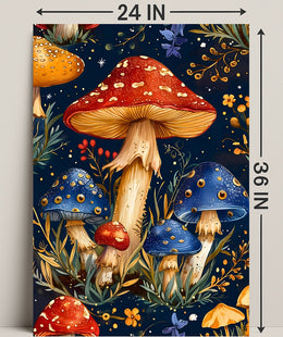 Mushroom Magic: Enchanted Forest Fantasy Art Poster