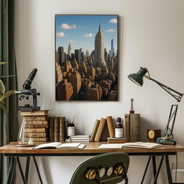 New York City Skyline Photorealistic Poster Art