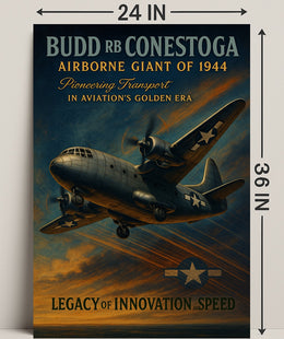 Budd RB Conestoga WWII Aviation Poster