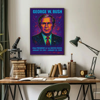 George W. Bush Neon Art Historical or Presidential Poster