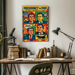 George W. Bush Presidency in Pop Poster PosterGoat