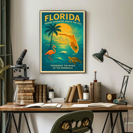 Florida Where Sunshine Meets the Sea Poster