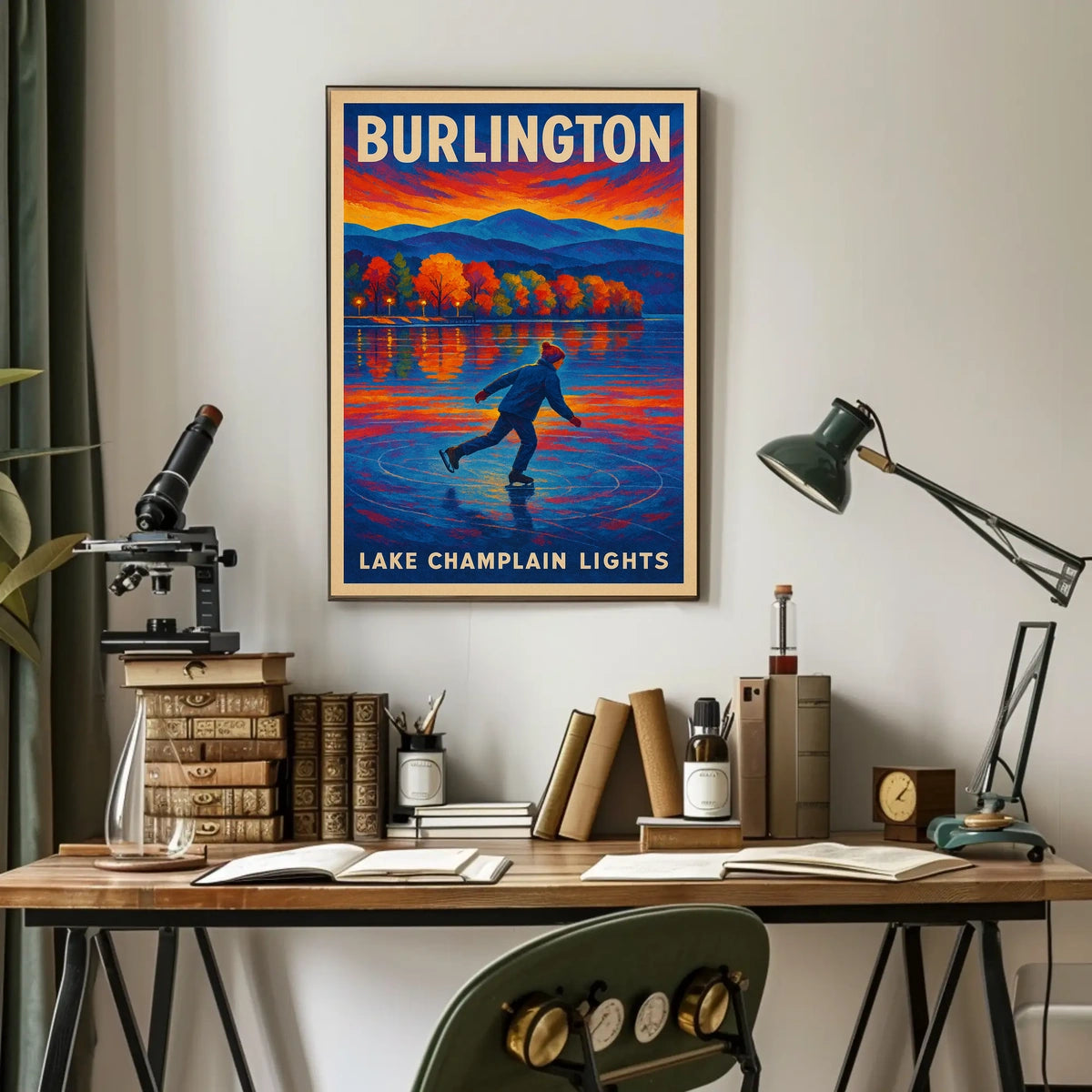 Burlington Lake Champlain Lights Poster