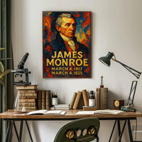 James Monroe 5th President of the United States Glitch Hop Art Poster