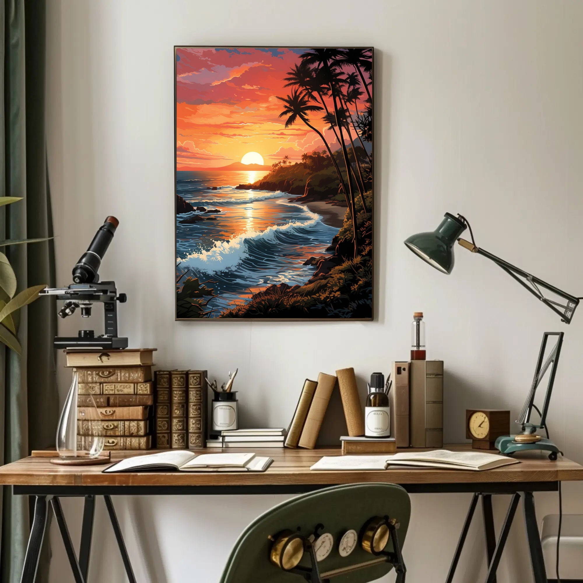 Tropical Sunset Serenity Poster