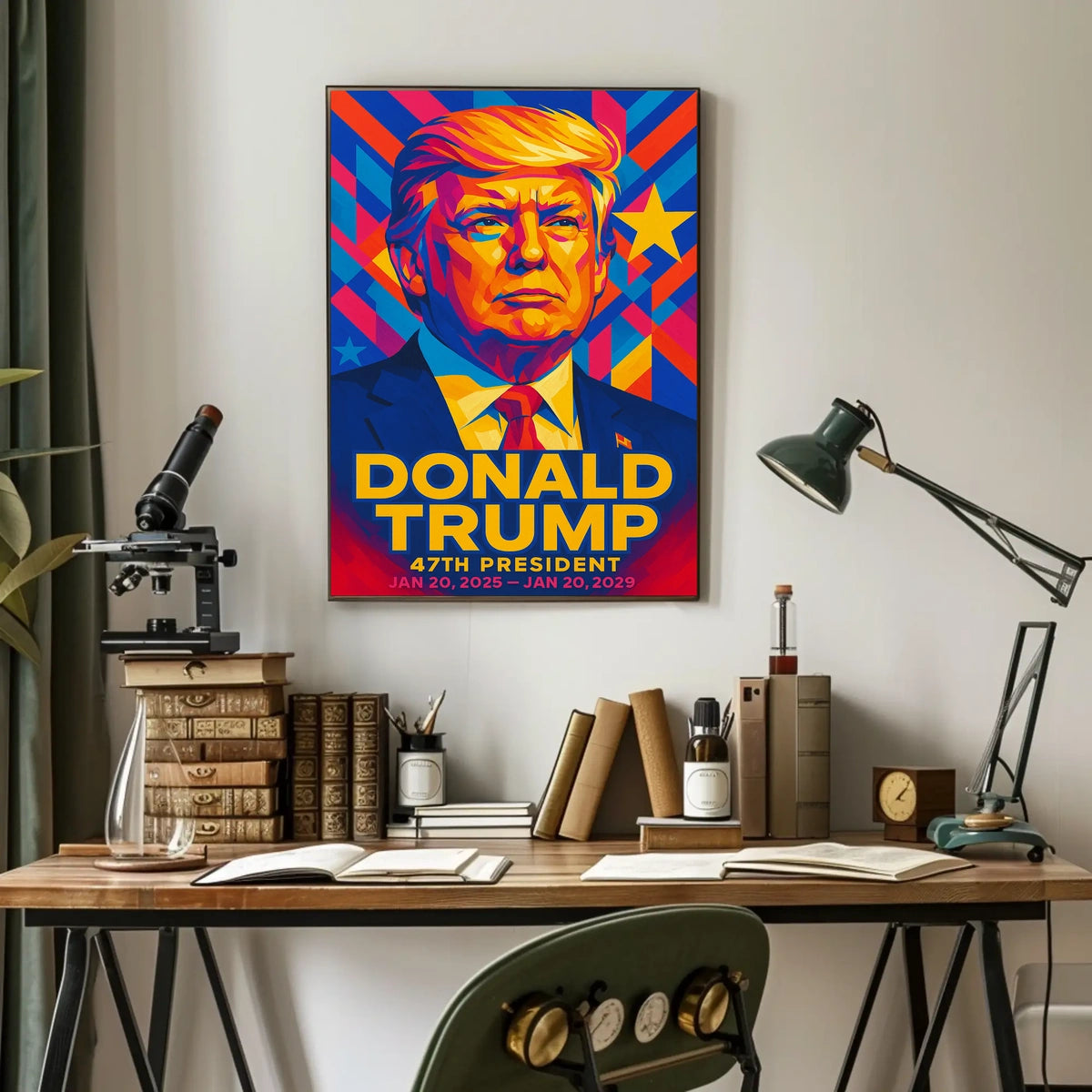 Trump 47th President Patriotic Portrait Poster