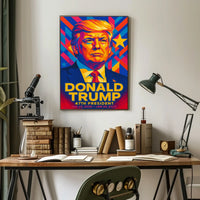 Trump 47th President Patriotic Portrait Poster