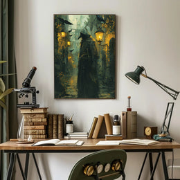 Medieval Plague Doctor Gothic Illustration Poster PosterGoat