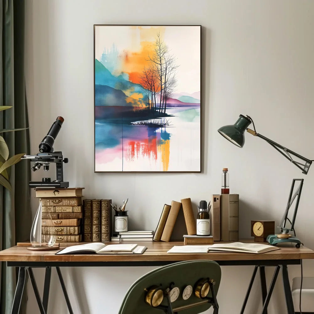 Modern European Financial Equation Art Poster