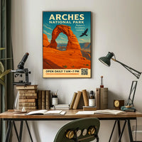 Arches National Park Vintage Travel Poster Print