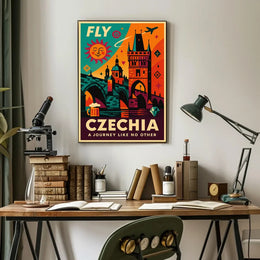 Czechia Travel Adventure Vibrant Artistic Poster PosterGoat