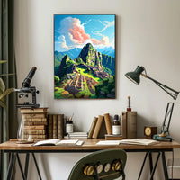 Machu Picchu A Digital Impression Poster