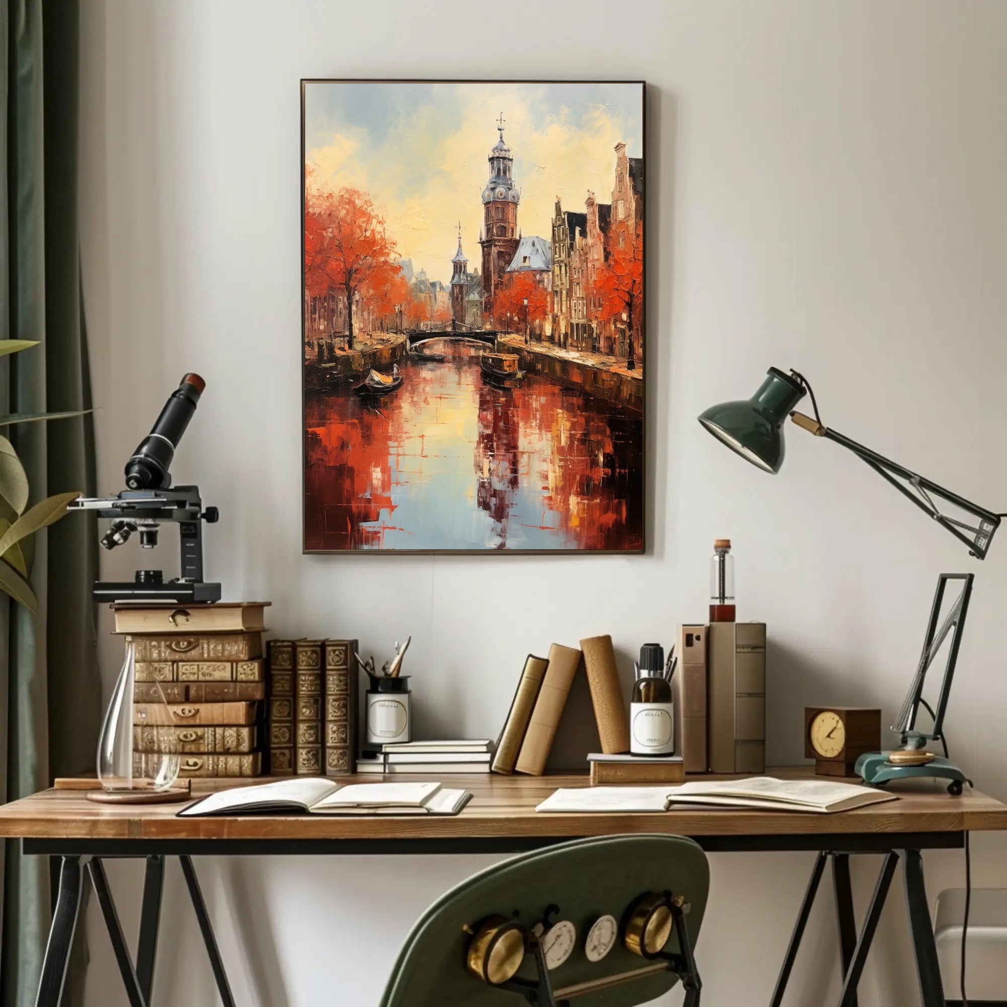 Autumn Reflections In A Canal Poster