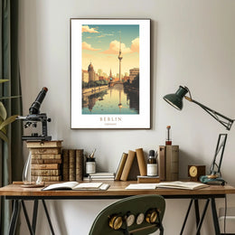 Berlin Skyline Poster PosterGoat