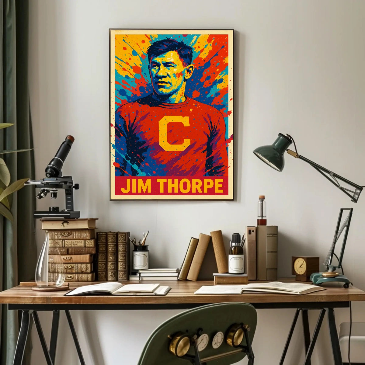 Jim Thorpe Iconic Athlete Poster